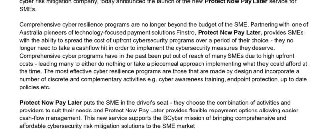 BCYBER_PROTECT_NOW_PAY_LATER_Press_Release
