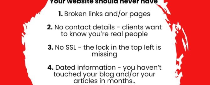 4 website red flags for clients...